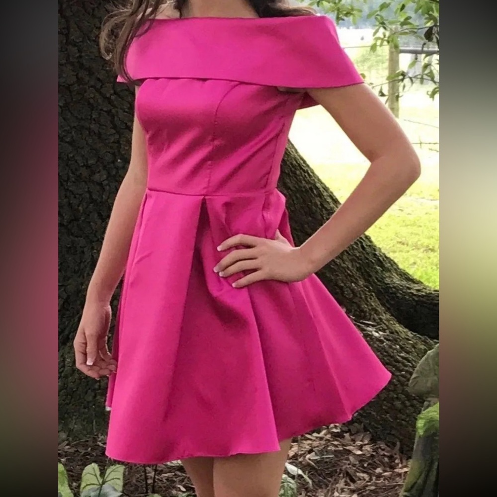 Pink Off-Shoulder Dress